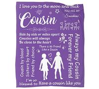 to My Cousin Throw Blanket Cousin Gifts for Women Birthday Gifts Blankets for Cousin Soft Warm for All Season 50"x60"