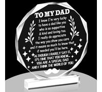 To My Dad Acrylic Plaque, Father Birthday Gift - Appreciation Plaque, 4.72x4.72x0.39 inch, Thank You Sign for Tabletop Decoration