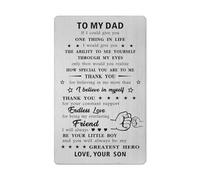 to My Dad Birthday Gifts Engraved Wallet Card - Thanks Dad Gifts from Son, New Dad Gifts for Daddy, Father's Day Gifts for Daddy