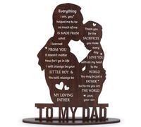 To My Dad Engraved Plaque - Thanks Gift from Son for New Dad, Birthday Present for Daddy, Father, or Stepdad