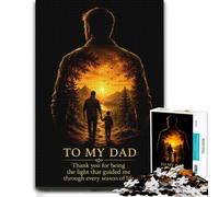 To My Dad Father And Son Sunset Detailed Wooden Jigsaw, Adults, 1000 Pieces | Border-first building: a clear section-by-section approach in spare time.