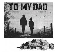 To My Dad Father And Son Wooden Puzzle 500 Pieces | During puzzle time: Jigsaw Puzzle - colour and shape clues for organised assembly at your own pace.