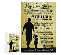 To My Dad From Daughter Jigsaw Puzzle, 300 PCS, Relaxing Activity for Adults, A Detailed Puzzle Experience for Adult Hobbyists