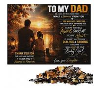 To My Dad From Daughter Sentimental Gift Jigsaw Puzzle, 500 Pieces | Festive puzzle present with solo or shared puzzle time at your own pace.
