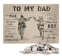 to My Dad Gift from Son Puzzles 1000 Pieces Wooden Puzzles Puzzle Jigsaws for Adults for Adults& Teens Age 12 Years Up 1000pcs (75x50cm)