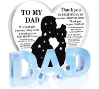 to My Dad Gifts for Dad from Daughter, Bonus Best Dad Plaque Dad Birthday Gifts from Daughter, Perfect Father's Day Birthday Presents for Dad, Daddy, Stepdad, New Dad Father Plaque Idea Present