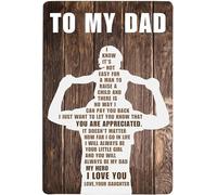 To My Dad Gifts From Daughter Birthday Fathers Day Gift For Dad Retro Metal Wall Decor Tin Sign Home Decor Home Art Metal Signs Wall Art Wall Decor Poster 8 * 12 in