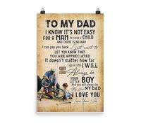 To My Dad I Know It’S Not Easy For A Man To Raise A Child I Will Always Be Your Little Boy I Love You Retro Metal Tin Sign 8X12 Inches