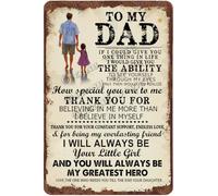 To My Dad If I Could Give You One Thing in Life Gift for Dad from Daughter Birthday Gift for Dad Novelty Father's Day Tin Metal Sign Plaque Bar Pub Vintage Retro Wall Decor 8x12 in