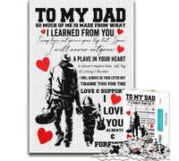 To My Dad Ill Always Be Themed Wooden Jigsaw Puzzle 500 Pieces for Adults | Christmas gift for puzzle lovers: quiet evening activity at your own pace.