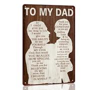 To My Dad Vintage Metal Tin Sign Father's Day Birthday Gift from Son if I Could Give You One Thing in Life Poster for Home Man Cave Bedroom Wall Art Poster 8x12 Inch