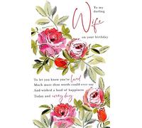 to My Darling Wife Embellished Birthday Greeting Card Words to Cherish Cards WCH026