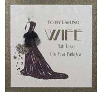 " To My Darling Wife " Handmade Birthday Card - CF29
