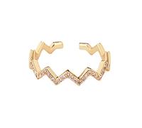 To My Daughter” Adjustable Wave Inspirational Ring | Highs & Lows Motivational Jewelry Gift for Women (gold)