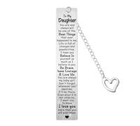 to My Daughter Bookmark Daughter Gift Inspirational Bookmark for Daughter from Mum Dad Birthday Gifts for Daughter Present Christmas Stocking Stuffers for Daughters Book Mark Keepsake