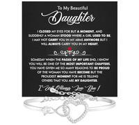 To My Daughter Bracelet from Mom and Dad with Heartfelt Message, Mother to Daughter Gifts from Mom, Bracelet for Daughter from Mom, Dad Daughter Bracelet from Dad, Birthday Gifts for Daughter Adult, 1