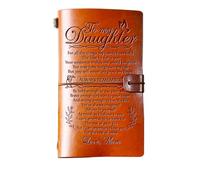 To My Daughter form Mom Leather Journal - ALWAYS&REMEMBER I LOVE YOU - 140 Page Refillable Journal Notebooks, Refillable Travel Diary Birthday Graduation Back to School Gift (To My Daughte From Mom)