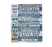 To My Daughter From Mum Blanket,Personalized Message Letter Blanket, Super Soft Fleece Blankets & Throws For Kids, Bedroom Accessories，Best Gift for Birthday Christmas Graduation (D)
