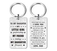to My Daughter Gifts from Dad - Gifts for Adult Daughter Birthday Graduation Easter Wedding Keyring from Dad