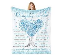 To My Daughter-in-Law Gifts Throw Blanket Birthday Mother’s Day Christmas Wedding Gifts for Daughter-in-Law Blankets Flannel Fleece Ultra Soft Warm Cozy Blankets Presents for Bed Sofa Adults Home