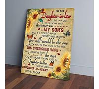 To My Daughter In Law I Did Not Get To Choose You Sunflower Butterfly Canvas Prints