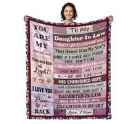 to My Daughter in Law Throw Blanket Gifts Ultra-Soft Micro Fleece Blankets for Bed Couch Travel Beach 50"x60"