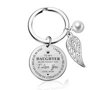to My Daughter Keychain from Dad Mom Inspirational Gift Never Forget That I Love You Forever Birthday Gift Graduation Gifts (to My Daughter from mom)
