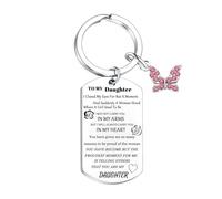 To My Daughter Keychain Gift from Mum and Dad - Christmas, Birthday, Graduation Present