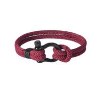 To My Daughter, Love You Forever Nautical Bracelet, Handwoven Horseshoe Buckle Bracelet For Daughter, Daughter Bracelet From Mom Leather (red)