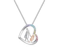 To My Daughter Necklace from Dad Daddy Father-Daughter Birthday Christmas Valentine's Day Gifts from Dad-Daddy Father to Daughters Gifts, normal, Brass, Rhinestone No Gemstone
