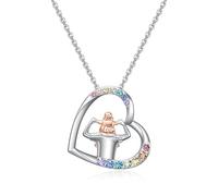 To My Daughter Necklace from Dad Daddy Father-Daughter Birthday Christmas Valentine's Day Gifts from Dad-Daddy Father to Daughters Gifts, normal, Brass, Rhinestone No Gemstone