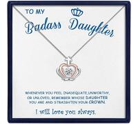 To My Daughter Necklace Gift from Mom Dad Inspirational Daughter Christmas Birthday Gifts Jewelry Necklace for Beautiful Daughter Granddaughter on Thanksgiving Day, Copper, No Gemstone