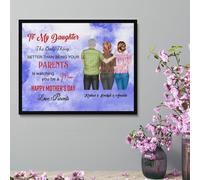 To My Daughter Personalised Portrait Name Canvas Frame Decor The Only Thing Better Than Being Your Parents Is Watching You Be A Mom Birthday Decor Gifts For Daughter From Mom Dad (style 8)