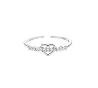 to My Daughter Ring Love Ring Female Fashion Personality Ring Simple Hollow Out Love Ring Opening Ladies Rings Beach Jewelry for Teen Girls (Silver, One Size)