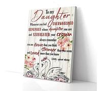 To My Daughter Swan Mom Canvas Prints Wall Art