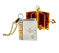 To My Dear Husband/Wife Book Necklace, My Love Book Necklace, Openable Multi Layer Engraved BookNecklace, Couple Pendant Jewelry Gift for Valentine's Day, Anniversary, Christmas