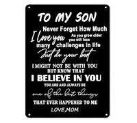 To My Dear Son From Mom Vintage Metal Sign Heartfelt Gift With Encouraging Message Wall Decor For Bedroom Or Dorm 8 x 12 inch