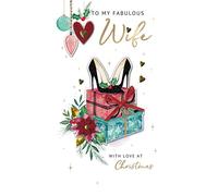 To My Fabulous Wife Embellished Christmas Card Hand-Finished Champagne Cards XCDC421