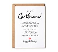 To My Girlfriend - Girlfriend Birthday Card - Girlfriend Is The Greatest Gifts In My Life - Birthday Card For Girlfriend - Gift For Girlfriend Card