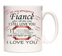 to My Gorgeous Fiance, Romantic Gift Mug to Show Your Life Partner How Much You Love Them. 11oz Ceramic Mug. Gift for Boyfriend or Girlfriend