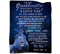 tgruihm to My Granddaughter Blanket, Lion Blanket for Granddaughter, Granddaughter Gifts from Grandpa, Granddaughter Birthday Gifts, Valentine Gift for My Granddaughter Flannel Throw Blanket 50"x 60"