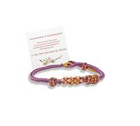 To My Granddaughter Bracelet "A Link That Can Never Be Undone" PeachBlossom Bracelet, Granddaughter Bracelet from Grandma, Adjustable Braided Bracelet for Women, Inspirational Birthday Jewellery for