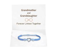 To My Granddaughter Forever Linked Bracelets And Cards Natural Stone Bracelets Jewelry Gifts Personal Birthday Bracelets Bracelets for Girls (E, One Size)