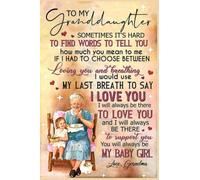 TO MY GRANDDAUGHTER I LOVE YOU FROM GRANDMA Notebook: Diary, Matte Finish Cover, Lined College Ruled Paper, Planner, Notes, 120 Lined Pages 6 x 9 Inch