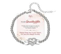 To My Granddaughter Infinity Love Bead Bracelet, You Are The Most Beautiful Chapters Heart Infinity Bead Bracelet, Granddaughter Bracelets Gift from Grandma