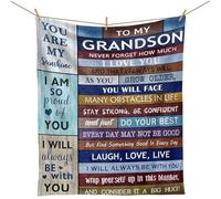 to My Grandson Blanket to Grandson Blanket Soft Fuzzy Bed Throws Blankets Christmas Birthday Thanksgiving Blanket (06 to Grandson, 60x87 in)