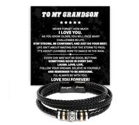 To My Grandson Love You Forever Bracelet From Mom & Dad With Heartfelt Message & Elegant Box, Gift For Son From Mother Father On Graduation, Birthday, Wedding, Christmas & More #1, Cross Bracelet, no