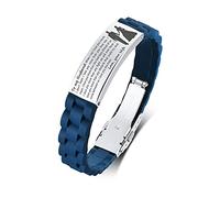 To My Husband Bracelet from Wife,Blue Silicone Bracelet Wristband Engraved Love Quote for Husband Boyfriend Groom Fiance From Wife Girlfriend, Birthday Wedding Valentines Valentine's Day Gift