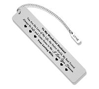 to My Husband Gift from Wife Metal Book Markers for Husband to My Love Bookmarks for Men Bookmarks for Book Lovers I Love You Bookmark for Him Thank You Bookmark Wedding Anniversary Bookmarks