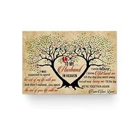 to My Husband in Heaven I was Supposed to Spend The Rest of My Life with You from Your Love Poster Gift for Men Home Gift Living Room Mural Metal Signs Art Wall Decor 8x12 Inch